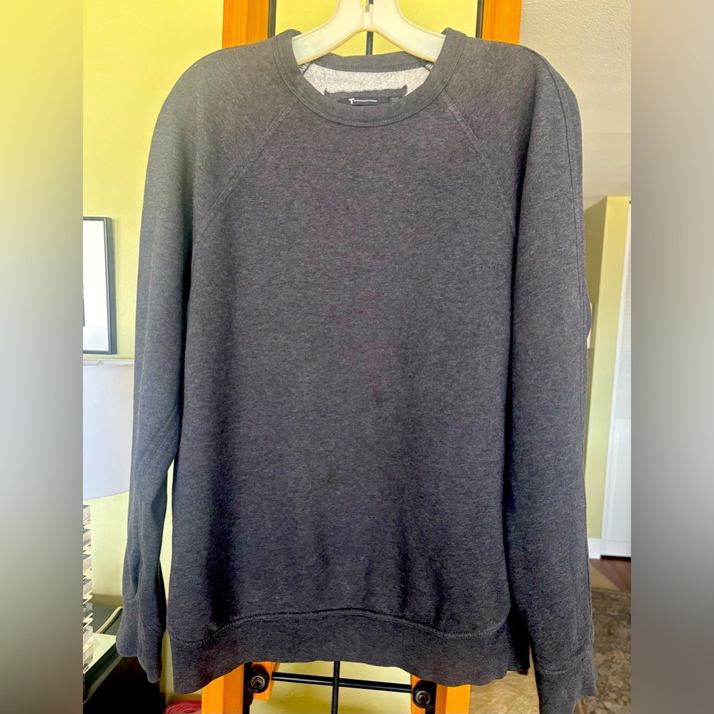 T By Alexander Wang Dark Grey Crew Neck Sweat Shirt Size Small